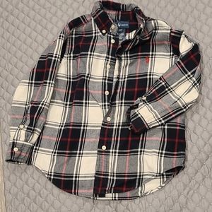 Boys Ralph Lauren cotton button down shirt plaid.